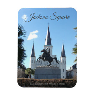 Jackson Statue, St. Louis Cathedral Jackson Square Magnet