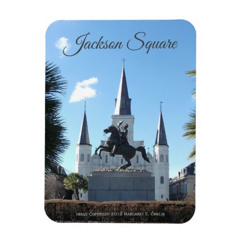 Jackson Statue St Louis Cathedral Jackson Square Magnet