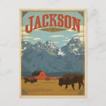 Jackson  Wy Postcard by AndersonDesignGroup at Zazzle