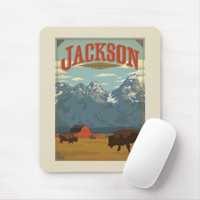 Jackson | Wyoming Mouse Pad (With Mouse)