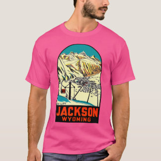 Jackson Wyoming Vintage Travel Decal T-Shirt