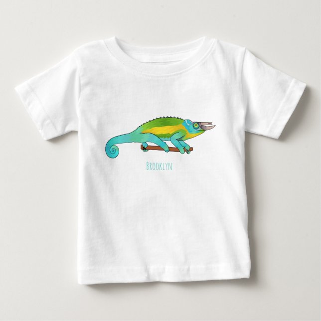 Jackson's chameleon cartoon illustration baby T-Shirt (Front)