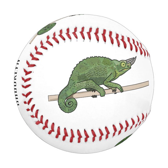 Jackson's chameleon cartoon illustration baseball (Front Left)