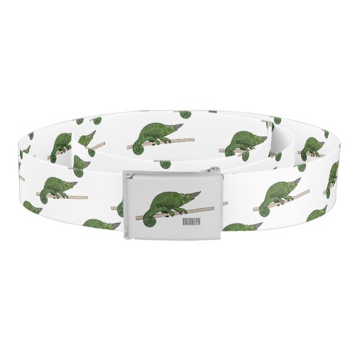 Jacksons chameleon cartoon illustration belt