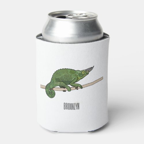 Jacksons chameleon cartoon illustration can cooler