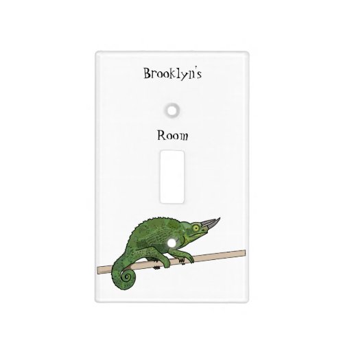 Jacksons chameleon cartoon illustration light switch cover