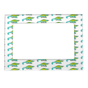 Jackson's chameleon cartoon illustration  magnetic frame