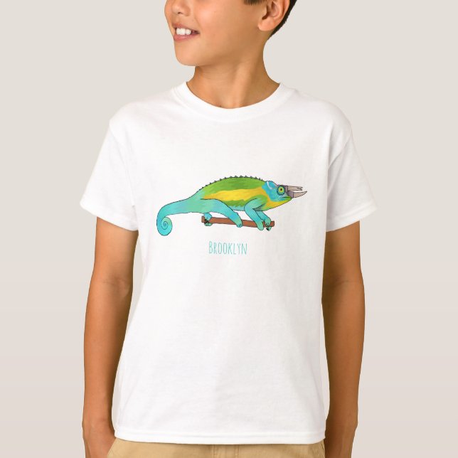 Jackson's chameleon cartoon illustration T-Shirt (Front)