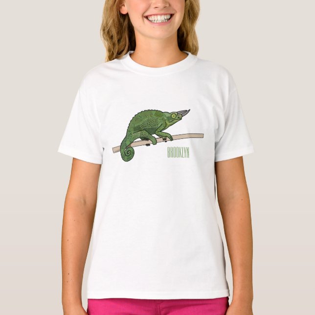 Jackson's chameleon cartoon illustration T-Shirt (Front)