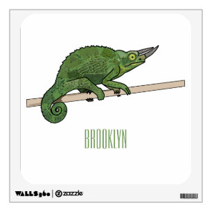 Jackson's chameleon cartoon illustration wall decal
