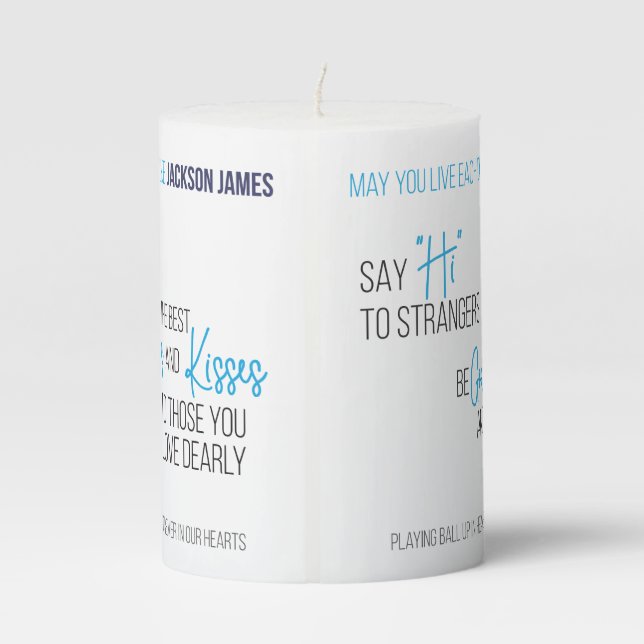 Jackson's Memorial Candle (Back)