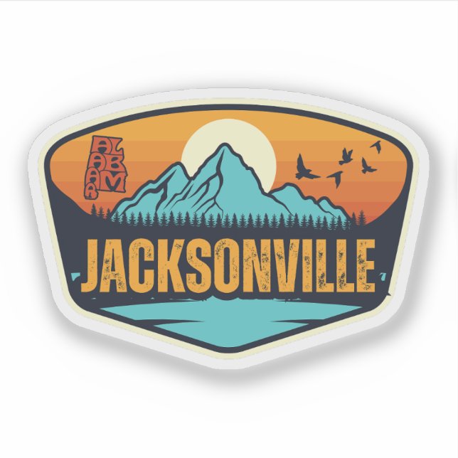 Jacksonville, Alabama Sticker (Front)