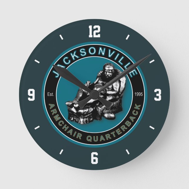 Jacksonville Armchair Quarterback Wall Clock (Front)
