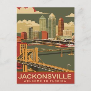 Jacksonville, Atlantic Coast, Travel Postcard