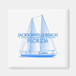 Jacksonville Beach Coastal Nautical Sailing Sailor Magnet