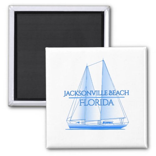 Jacksonville Beach Coastal Nautical Sailing Sailor Magnet