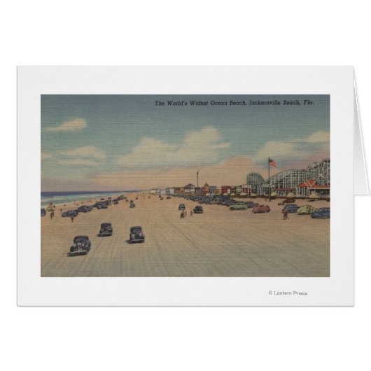 Jacksonville Beach, FL - The world's Widest Ocea Cards (Front Horizontal)