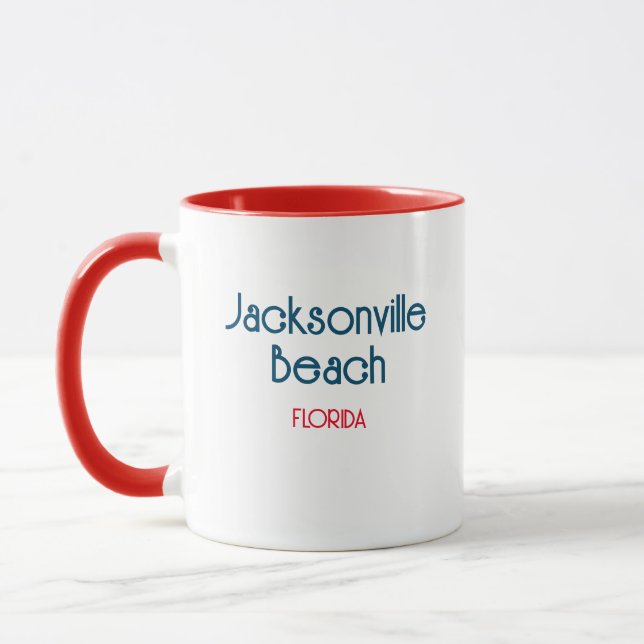 Jacksonville Beach Florida Coffee Mug (Left)