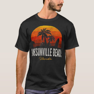 Jacksonville Beach Florida FL Palms Vacation Surf T-Shirt