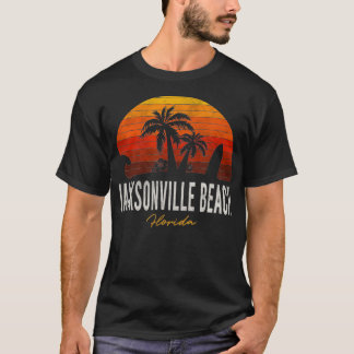 Jacksonville Beach Florida FL Palms Vacation Surf  T-Shirt