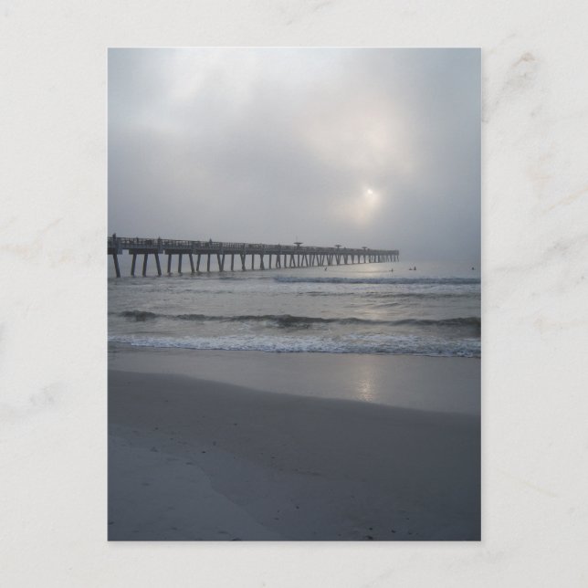 Jacksonville Beach, Florida. Sunrise/Fog Postcard (Front)