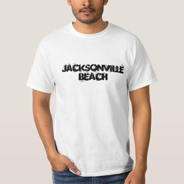 Jacksonville Beach Florida Text T-shirt Shirt (Front)