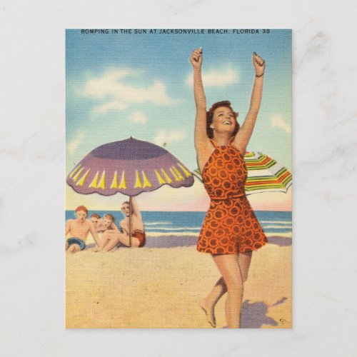 Jacksonville Beach Florida Vintage Postcard