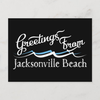 Jacksonville Beach Water Waves Postcard