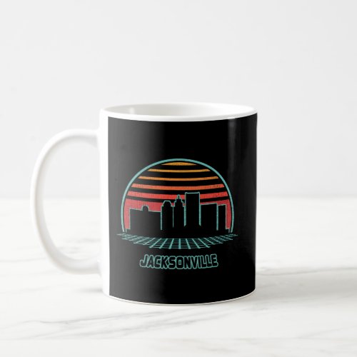 Jacksonville City Skyline 80S Style Coffee Mug