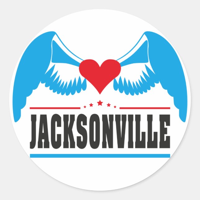 Jacksonville Classic Round Sticker (Front)