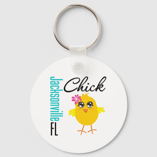 Jacksonville FL Chick Keychain (Front)