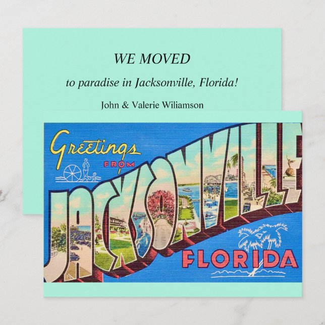 Jacksonville FL Moving Announcement (Front/Back)