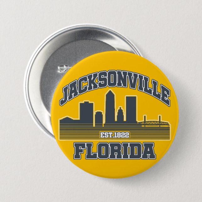 Jacksonville,Florida Button (Front & Back)