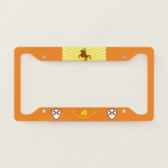 Jacksonville (Florida) city flag  License Plate Frame (Front)