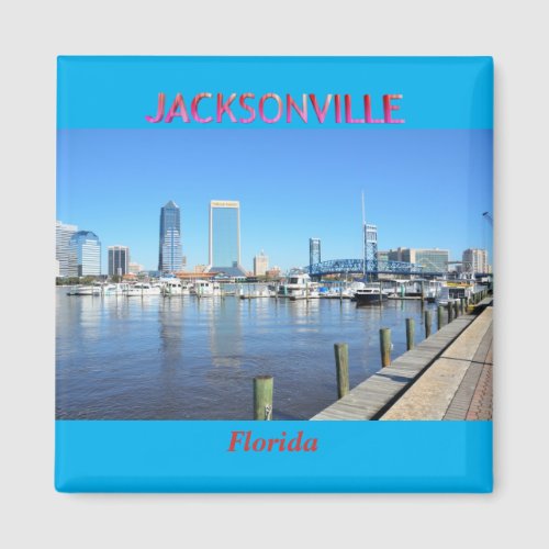 Jacksonville Florida Cityscape  Magnet