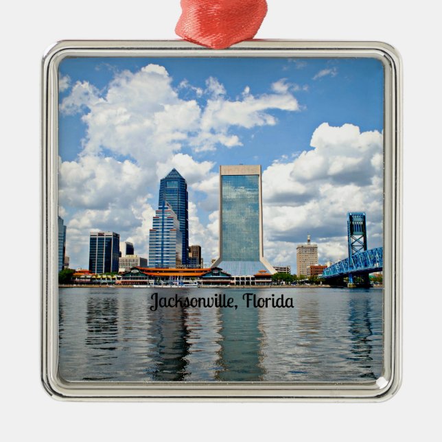 Jacksonville, Florida cityscape Metal Ornament (Front)