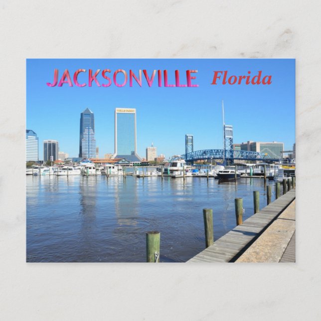 Jacksonville Florida Cityscape Postcard (Front)