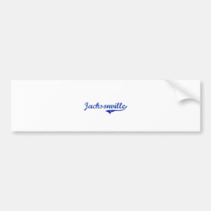 Jacksonville Florida Classic Design Bumper Sticker