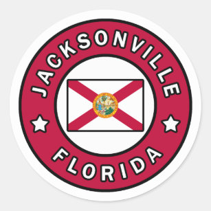 Jacksonville Florida Classic Round Sticker