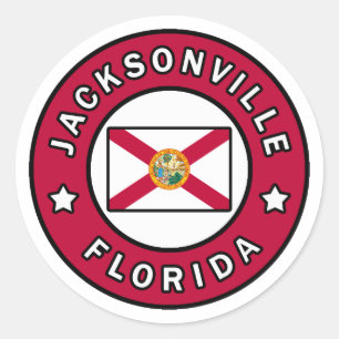 Jacksonville Florida Classic Round Sticker
