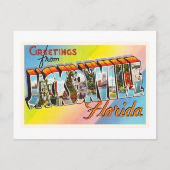Jacksonville Florida Fl Vintage Travel Souvenir Postcard by AmericanTravelogue at Zazzle