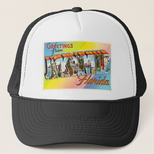 Jacksonville Florida Fl Vintage Travel Souvenir Trucker Hat