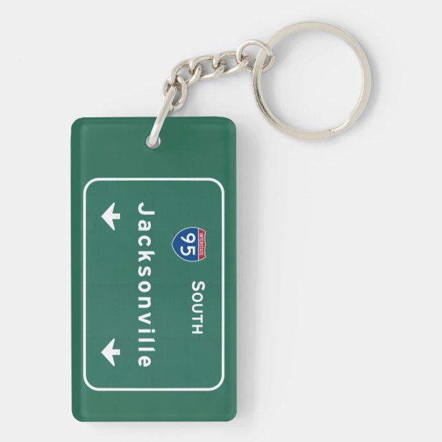 Jacksonville Florida Interstate Highway Freeway : Keychain (Back)