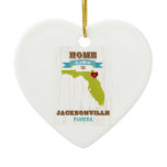 Jacksonville, Florida Map – Home Is Where Ceramic Ornament Jacksonville, Florida Map – Home Is Where Ceramic Ornament