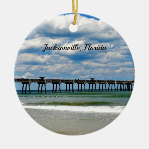 Jacksonville Florida Pier  Ceramic Ornament