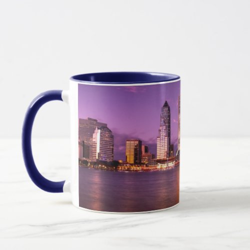 Jacksonville Florida Skyline at Night Mug