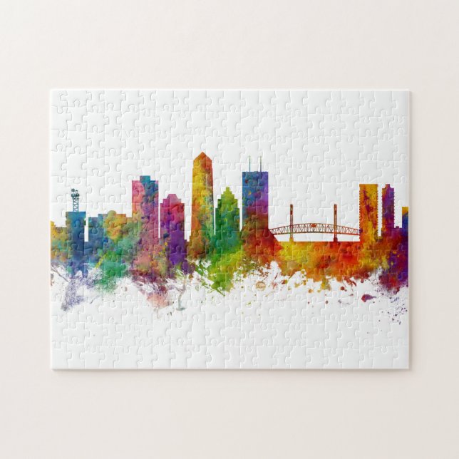 Jacksonville Florida Skyline Jigsaw Puzzle (Horizontal)