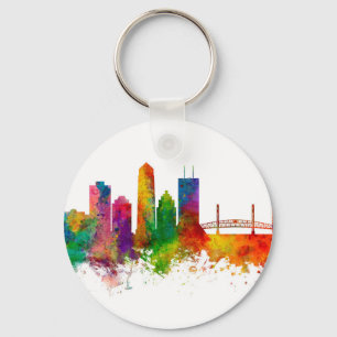 Jacksonville Florida Skyline Keychain