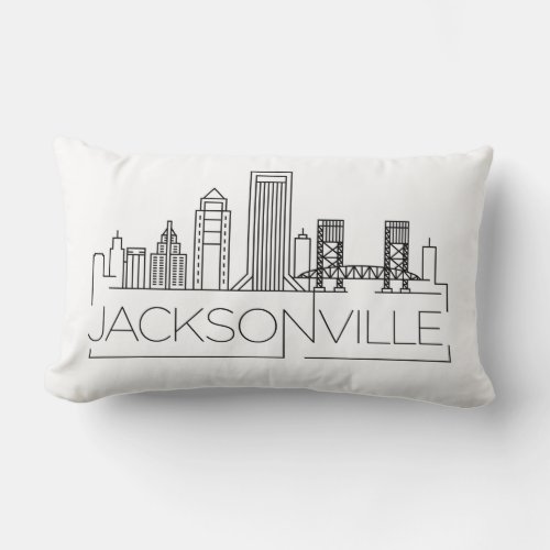 Jacksonville Florida Skyline Lumbar Pillow