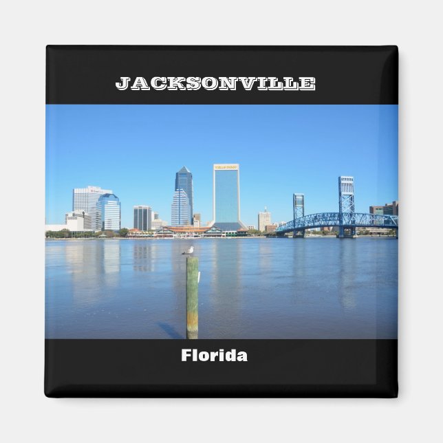 Jacksonville, Florida Skyline Magnet (Front)